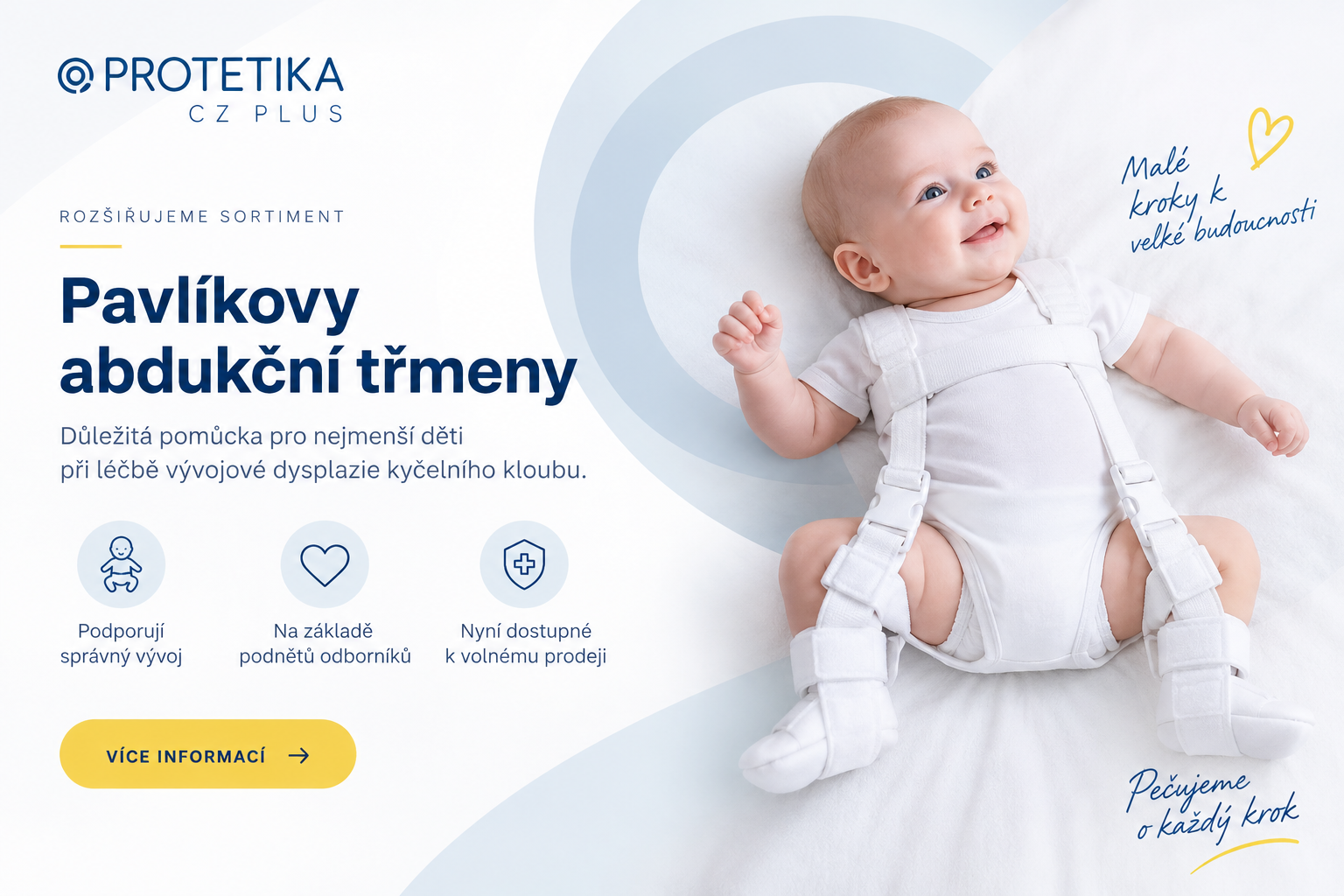 Pavlíkovy abdukční třmeny hrazeny od 1.11.2026 ze zdravotního pojištění